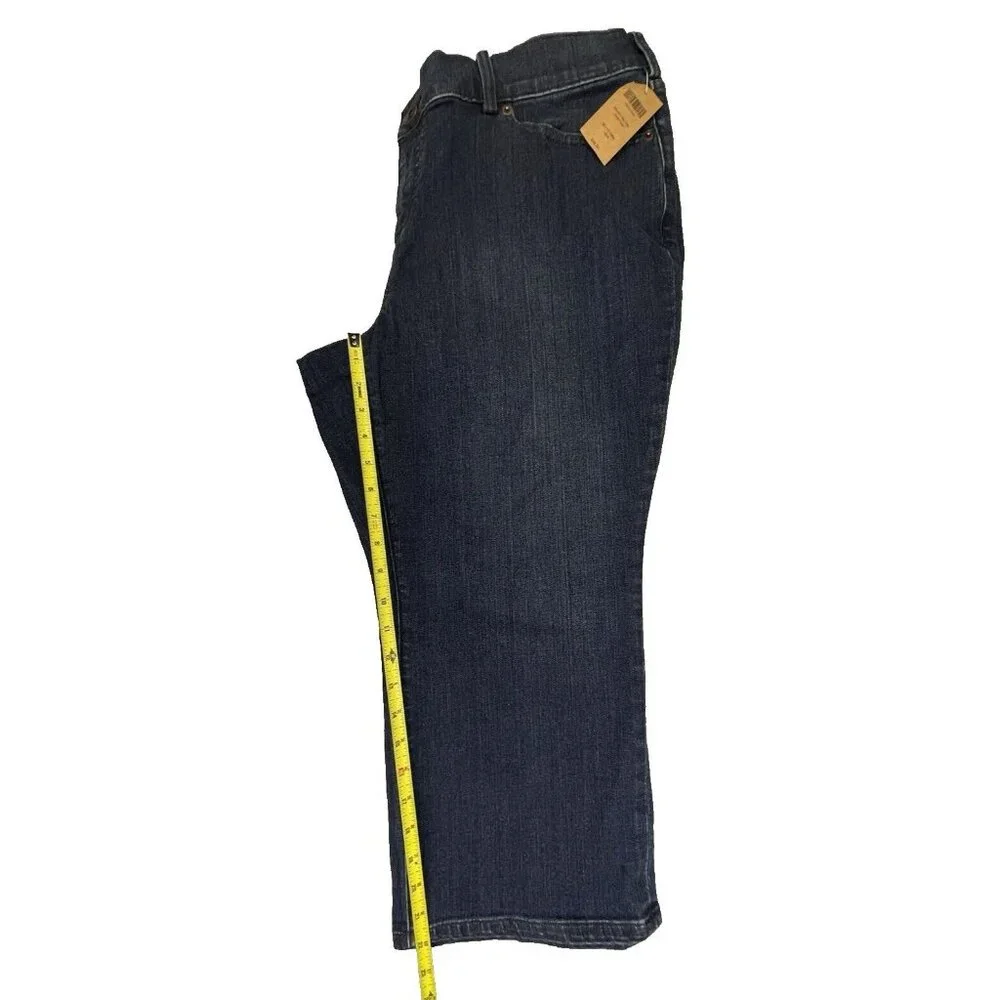 Duluth Women's Plus Daily Denim Capris Cropped Jeans Size 18W Cotton Blend - Picture 8 of 14
